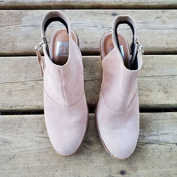 Dolce Vita Jentry Boho Beige Open Back Side Zip Tassel Ankle Boots Booties 9.5 - Picture 3 of 10